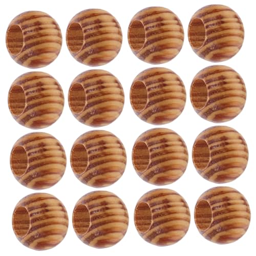 MUELODSIC 100 Stück Natürliche Holzperlen Rund Große Spacer Perlen für DIY Schmuck Armband Makramee Basteln Dekoration von MUELODSIC