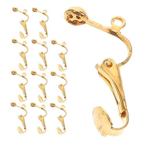 MUELODSIC 100 Stück Ohrclip Zubehör Clips Ohrringe Ohrstecker Clip Konverter DIY Ohrring Konverter Schmuck Clip On Ohrring Adapter Offener Loop Ohrring Konverter Clip On Ohrring von MUELODSIC