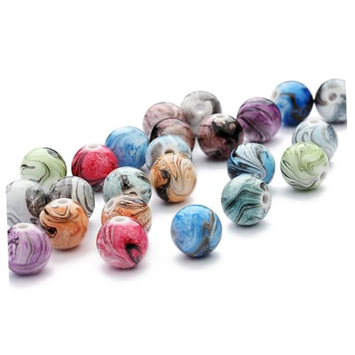 MUELODSIC 100 Stück Resinperlen DIY Schmuckperlen Mix Farbe Spacer Perlen für Armband Ketten Basteln Kreative Schmuckherstellung MUELODSIC 100 Stück Resinperlen DIY Schmuckperlen Mix Farbe Spacer Perlen für Armband Ketten Basteln Kreative Schmuckherstellung von MUELODSIC