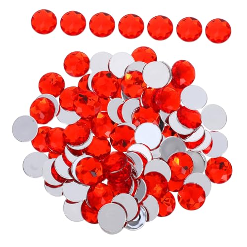 MUELODSIC 100 Stück Runde Acryl-Strasssteine gefälschte Kristalle Juwelen zum Handwerk Schuhe Kleidung Acryl-Flatback-Strasssteine Juwelenaufkleber Vase -Füllstoff Strass Flatback rot MUELODSIC 100 Stück Runde Acryl-Strasssteine gefälschte Kristalle Juwelen zum Handwerk Schuhe Kleidung Acryl-Flatback-Strasssteine Juwelenaufkleber Vase -Füllstoff Strass Flatback rot von MUELODSIC