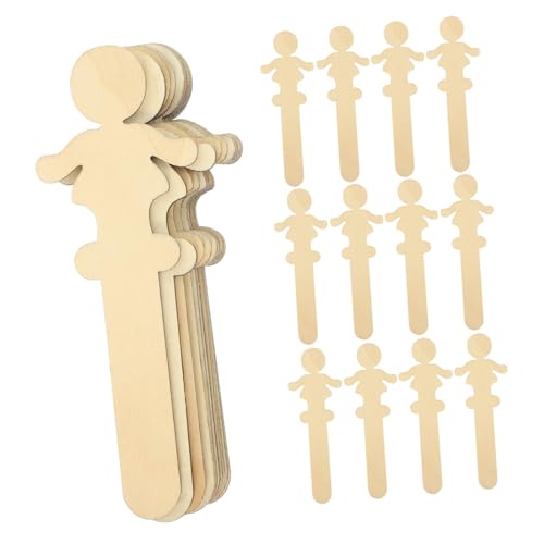 MUELODSIC 100 Stück Unvollendete Holzscheiben Diy Holzfiguren für Bastelbedarf Bemalbare Holzstücke Sichere Holz Ausschnitte für Kreative Projekte für Schule und Zuhause von MUELODSIC