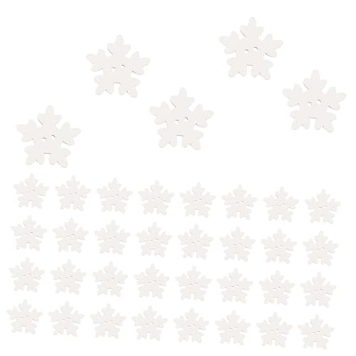 MUELODSIC 100 Stück Weihnachts Holzknöpfe Gemischte Motive Schneeflocke Stern Tannenbaum Stabile DIY Bastelknöpfe aus Natürlichem Holz Einfache Nähknöpfe für Kleidung Verzierung von MUELODSIC