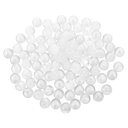 MUELODSIC 100 Stück Weiße Katzenauge Perlen DIY Schmuckherstellung Rund Resin Lose Perlen für Armband Basteln Halskette Anhänger Zubehör Langlebig und Vielseitig MUELODSIC 100 Stück Weiße Katzenauge Perlen DIY Schmuckherstellung Rund Resin Lose Perlen für Armband Basteln Halskette Anhänger Zubehör Langlebig und Vielseitig von MUELODSIC