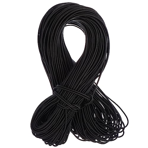 MUELODSIC 100M Schwarzes Gummiband Elastische Schnur für DIY Maskenherstellung Binden von Menüs Buchbinding und Kreative Projekte von MUELODSIC
