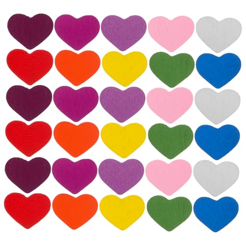 MUELODSIC 100Stücke Holzherzen zum Basteln Herzförmige Holzanhänger Bunten Farben für DIY Projekte Dekorationen und Bastelideen für Hochzeiten und Partys MUELODSIC 100Stücke Holzherzen zum Basteln Herzförmige Holzanhänger Bunten Farben für DIY Projekte Dekorationen und Bastelideen für Hochzeiten und Partys von MUELODSIC