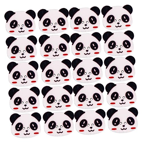 MUELODSIC 100Stücke Panda Holzknöpfe Nähzubehör für DIY Basteln Dekorationen Scrapbooking Party Designs für Projekte und von MUELODSIC
