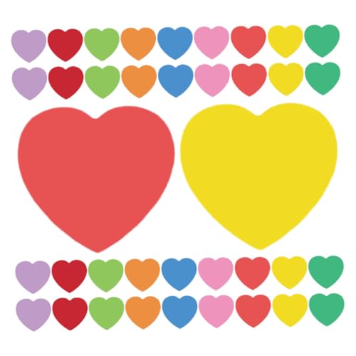 MUELODSIC 108 Stück Teiliges Herz Papier Ausschnitt Herzform Farben Beschreibbare Karten für Klassenzimmer Diy Dekorationen Bastelbedarf für Valentinstag MUELODSIC 108 Stück Teiliges Herz Papier Ausschnitt Herzform Farben Beschreibbare Karten für Klassenzimmer Diy Dekorationen Bastelbedarf für Valentinstag von MUELODSIC