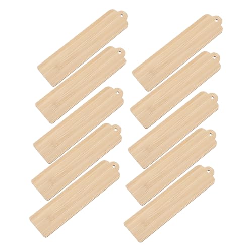 MUELODSIC 10stücke Diy Holz Lesezeichen Unfertige Holzrohlinge Bemalen Und Gestalten Für Bastelprojekte Und Kreative Dekorationen Für Buchliebhaber von MUELODSIC