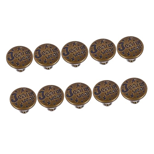 MUELODSIC 10Stücke Einstellbare Jeansknöpfe Metallknöpfe für Hosenanpassung Einfach zu Bedienen ohne DIY Jeans Accessoires Taillenweiten von MUELODSIC