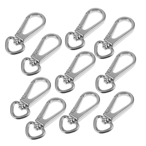 MUELODSIC 10Stücke Multifunktionale Klauenverschluss Metallhaken für DIY Schlüsselanhänger Handtaschen Hundehalsbänder Tragbarer Klauenverschluss für Organisation von MUELODSIC