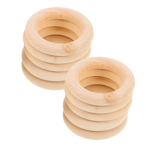 MUELODSIC 10Stücke Natürliche Holzringe für DIY Bastelprojekte Ungeschliffen Schmuckherstellung und Makramee Zubehör Handgefertigte Holzringe mit Einzigartiger Maserung MUELODSIC 10Stücke Natürliche Holzringe für DIY Bastelprojekte Ungeschliffen Schmuckherstellung und Makramee Zubehör Handgefertigte Holzringe mit Einzigartiger Maserung von MUELODSIC