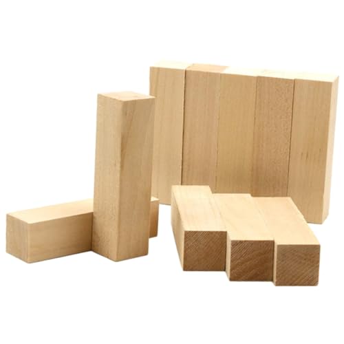 MUELODSIC 10Stücke Natürliche Holzschnitzblöcke Rechteckige DIY Holzblöcke für Bastelarbeiten für Kunstprojekte Unbearbeitet und Vielseitig Einsetzbar MUELODSIC 10Stücke Natürliche Holzschnitzblöcke Rechteckige DIY Holzblöcke für Bastelarbeiten für Kunstprojekte Unbearbeitet und Vielseitig Einsetzbar von MUELODSIC