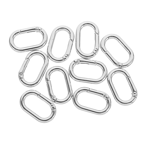 MUELODSIC 10Stücke Ovaler Federverschluss Hochwertige Frühlingsringe für Taschen Einfach zu Bedienen für Rucksäcke Schlüsselanhänger DIY Projekte Robuste und Leichte MUELODSIC 10Stücke Ovaler Federverschluss Hochwertige Frühlingsringe für Taschen Einfach zu Bedienen für Rucksäcke Schlüsselanhänger DIY Projekte Robuste und Leichte von MUELODSIC