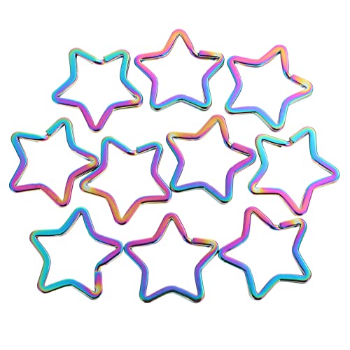MUELODSIC 10Stücke Pentacle Schlüsselringe Einzigartiger Schlüsselanhänger für DIY Dekorationen Langlebig und Rostfrei für Schlüsselorganisation und Dekorativer MUELODSIC 10Stücke Pentacle Schlüsselringe Einzigartiger Schlüsselanhänger für DIY Dekorationen Langlebig und Rostfrei für Schlüsselorganisation und Dekorativer von MUELODSIC