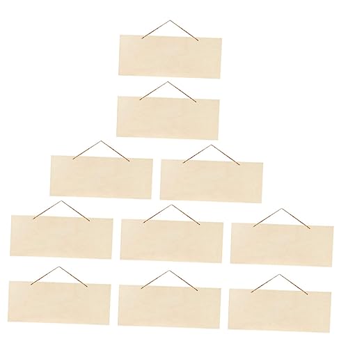 MUELODSIC 10Stücke Unvollendete Holzschilder zum Aufhängen Leere Holzscheiben für DIY Handwerk Unlackierte Holzplatten zum Beschriften und Dekorieren für Projekte von MUELODSIC