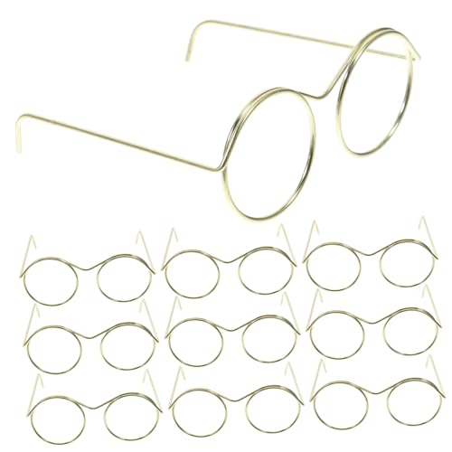 MUELODSIC Mini-Brillen Für Puppen 10 Stück Metall-Puppen-Sonnenbrillen Anziehbrillen Für Basteldekorationen MUELODSIC Mini-Brillen Für Puppen 10 Stück Metall-Puppen-Sonnenbrillen Anziehbrillen Für Basteldekorationen von MUELODSIC