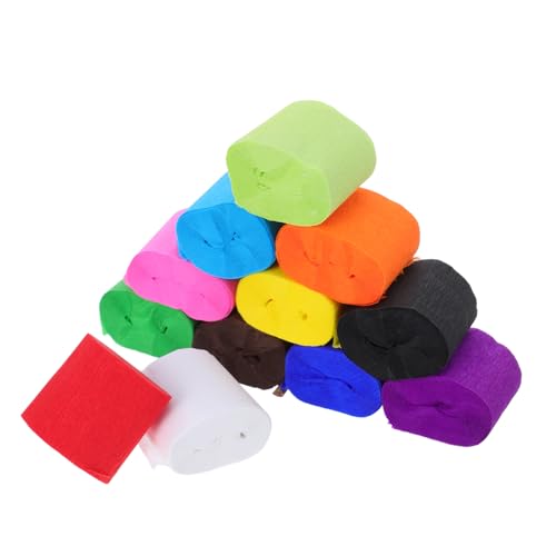 MUELODSIC 12 Rollen Bunte Krepppapier Streamer Flexibles und Strapazierfähiges Crepe Paper Kinderfreundlich für Diy Bastelprojekte Geburtstags und Feiertagsdeko Farbenfrohe Girlanden MUELODSIC 12 Rollen Bunte Krepppapier Streamer Flexibles und Strapazierfähiges Crepe Paper Kinderfreundlich für Diy Bastelprojekte Geburtstags und Feiertagsdeko Farbenfrohe Girlanden von MUELODSIC