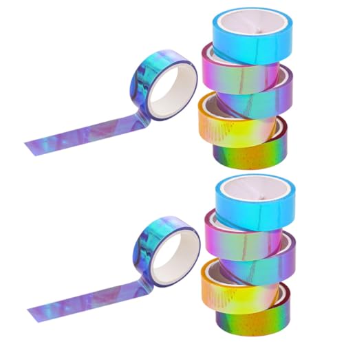 MUELODSIC 12 Rollen Teiliges Wasserdichtes DIY Gradient Scrapbook Klebeband Farbenfrohes Dekoratives Masking Tape für Handbücher Tagebücher Bastelprojekte und Geschenkverpackungen von MUELODSIC