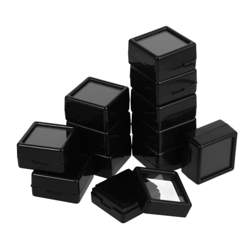 MUELODSIC 12 Stück Schmuckkästchen Schmuckschatzkoffer Ringboxen Masse Schmuckschatullen Verpackung Edelstein Vitrine Edelsteinboxen klarer Schmuck-Organizer Halskette Boxen Abs Schwarz MUELODSIC 12 Stück Schmuckkästchen Schmuckschatzkoffer Ringboxen Masse Schmuckschatullen Verpackung Edelstein Vitrine Edelsteinboxen klarer Schmuck-Organizer Halskette Boxen Abs Schwarz von MUELODSIC