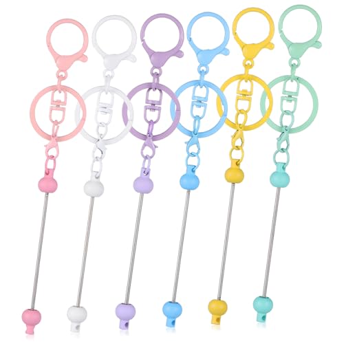 MUELODSIC 12 Stück Teiliges DIY Schlüsselanhänger mit Beadable Metall und Plastik Lobster Verschlüssen Farbige Keychain Bars in Weiß Gelb Rosa Kompatibel für Holzperlen Vielseitig für MUELODSIC 12 Stück Teiliges DIY Schlüsselanhänger mit Beadable Metall und Plastik Lobster Verschlüssen Farbige Keychain Bars in Weiß Gelb Rosa Kompatibel für Holzperlen Vielseitig für von MUELODSIC