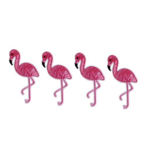 MUELODSIC 12 Stück Teiliges Flamingo Stickpatch Selbstklebend Dekorative Bügelflicken für Kleidung Jeans Hüte Taschen DIY Mode Applikationen Reparaturfähige Stoffaufkleber für Kleider Röcke von MUELODSIC