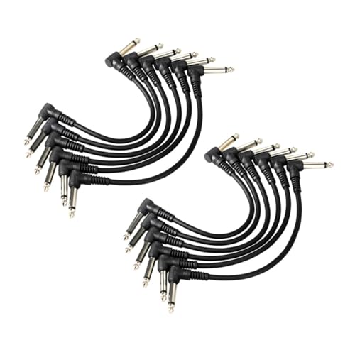 MUELODSIC 12 Stück Teiliges Gitarren Patchkabel Schwarz Hochwertiges Bass Effector Kabel Langlebig und Leicht für Elektrische Gitarren Effektpedale Verstärkung und Musikinstrumentenzubehör MUELODSIC 12 Stück Teiliges Gitarren Patchkabel Schwarz Hochwertiges Bass Effector Kabel Langlebig und Leicht für Elektrische Gitarren Effektpedale Verstärkung und Musikinstrumentenzubehör von MUELODSIC