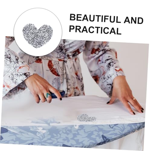 MUELODSIC 12 Stück Teiliges Herzförmige Strass Aufbügler Patches Silber Glänzend DIY Charm Applikationen für Kleidung Jeans Jacken Rucksäcke Textilien Reparieren Dekorieren von MUELODSIC