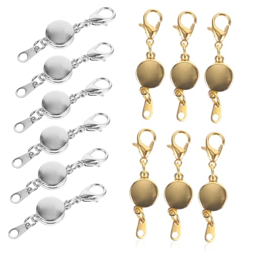 MUELODSIC 12 Stück Teiliges Magnetisches Schmuckverschluss mit Langlebigem Legierungs Magnetverschluss und Praktischer Karabinerverschluss Design für DIY Halsketten und Armbänder Silber und MUELODSIC 12 Stück Teiliges Magnetisches Schmuckverschluss mit Langlebigem Legierungs Magnetverschluss und Praktischer Karabinerverschluss Design für DIY Halsketten und Armbänder Silber und von MUELODSIC