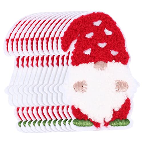 MUELODSIC 12 Stück Teiliges Weihnachts Patch aus Polyester Kleine Cartoon Bügelbilder für Kleidung DIY Stoffaufnäher für Jacken Taschen Hüte und Schuhe Einfache Anbringung Vielseitige von MUELODSIC
