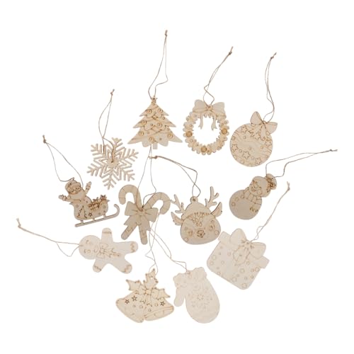 MUELODSIC 12 Stück Teiliges Weihnachts-holzanhänger Unfertige Holzscheiben DIY Bastelset mit Juteschnur zum Bemalen für Christbaumschmuck Weihnachtsdeko Partygestaltung MUELODSIC 12 Stück Teiliges Weihnachts-holzanhänger Unfertige Holzscheiben DIY Bastelset mit Juteschnur zum Bemalen für Christbaumschmuck Weihnachtsdeko Partygestaltung von MUELODSIC