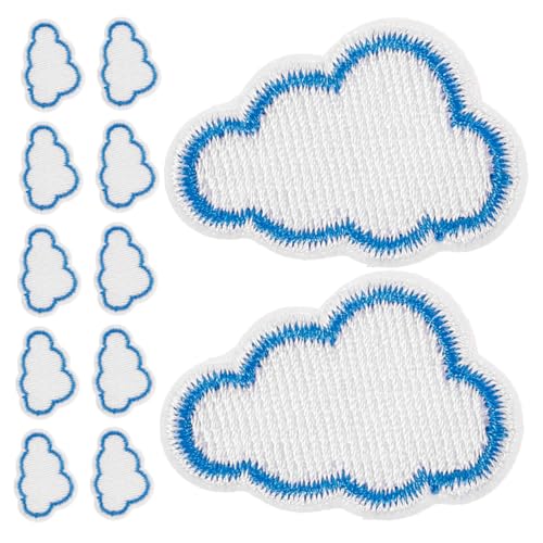 MUELODSIC 12 Stück Wolkenförmige Bestickte Applikationen Bügelflicken für Jeans Jacken und Diy Projekte Dekorative Flicken für Kleidung und Reparatur MUELODSIC 12 Stück Wolkenförmige Bestickte Applikationen Bügelflicken für Jeans Jacken und Diy Projekte Dekorative Flicken für Kleidung und Reparatur von MUELODSIC