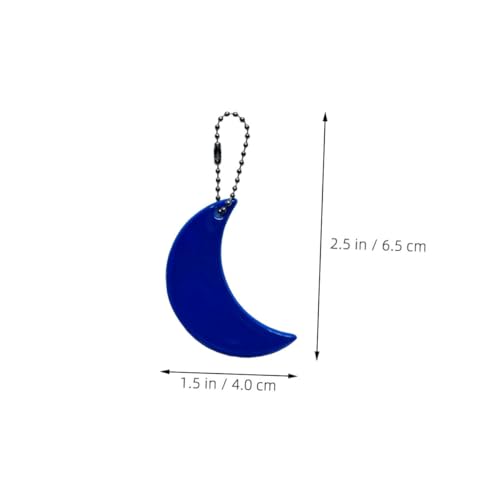 MUELODSIC 14 Stück Teiliges Reflektor Schlüsselanhänger Mondform Reflektierende Anhänger für Rucksäcke Schultaschen Outdoor Nachtaktivitäten Fahrrad von MUELODSIC