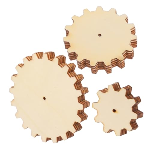 MUELODSIC 15 Stück DIY Holzgear Bastelset Unbemalte Holzscheiben für Projekte Bastelbedarf Lernspielzeug Heimdekoration Robustem Naturholz MUELODSIC 15 Stück DIY Holzgear Bastelset Unbemalte Holzscheiben für Projekte Bastelbedarf Lernspielzeug Heimdekoration Robustem Naturholz von MUELODSIC