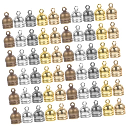 MUELODSIC 150 Stück Teiliges Schmuckzubehör Tassel Endkappen für Armbänder Halsketten Ohrringe Kordel Endkappen Innenmaß DIY Schmuckherstellung Zubehör für Satin von MUELODSIC