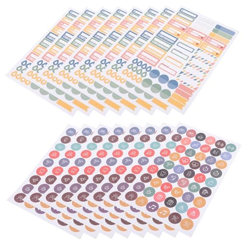 MUELODSIC 16 Blatt Teiliges Selbstklebende Notizbuch Sticker aus Farbige Fitness und Planer Aufkleber Vielseitig für Kalender Tagebuch Scrapbooking und DIY Journaling Geeignet MUELODSIC 16 Blatt Teiliges Selbstklebende Notizbuch Sticker aus Farbige Fitness und Planer Aufkleber Vielseitig für Kalender Tagebuch Scrapbooking und DIY Journaling Geeignet von MUELODSIC