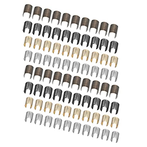 MUELODSIC 160Stücke Kordelcrimp Clip Lederseil Befestigungselemente für DIY Schmuck und Antikbronze für Quastenfixierung von MUELODSIC