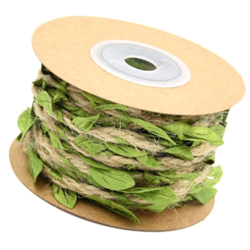 MUELODSIC 1Rolle Geflochtenes Blattband Grün Geschenkband für DIY Projekte Gartendekoration und Hausgestaltung Langlebig und Anpassbar für Hochzeiten von MUELODSIC