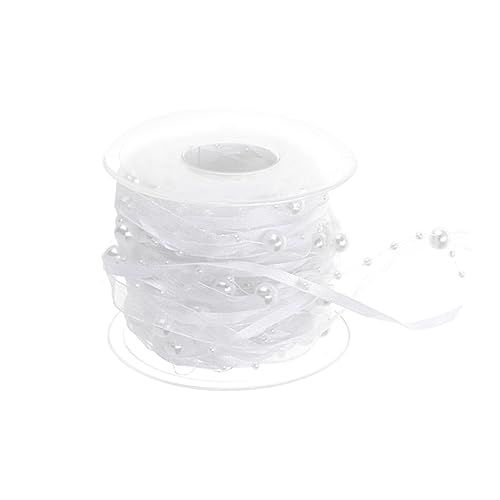 MUELODSIC 1Rolle Hochzeitsband Hochwertigem Material Dekoratives Perlenband für DIY Handwerk Lange Geschenkbandrolle Weiß für Blumensträuße und Hochzeitsdekoration MUELODSIC 1Rolle Hochzeitsband Hochwertigem Material Dekoratives Perlenband für DIY Handwerk Lange Geschenkbandrolle Weiß für Blumensträuße und Hochzeitsdekoration von MUELODSIC