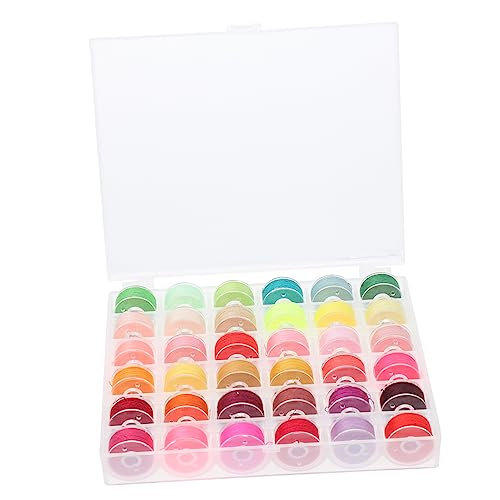 MUELODSIC 1Satz Spulenfaden mit Farben und Aufbewahrungskoffer Nähfäden für Professionelle DIY Enthusiasten und Studenten für Kleidung und Dekoration von MUELODSIC