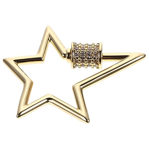 MUELODSIC 1Stück Schraubenverschluss Charm Schlüsselanhänger Fünfzackiger Schmuckverbinder für DIY und Anhänger Langlebig und Sicher MUELODSIC 1Stück Schraubenverschluss Charm Schlüsselanhänger Fünfzackiger Schmuckverbinder für DIY und Anhänger Langlebig und Sicher von MUELODSIC