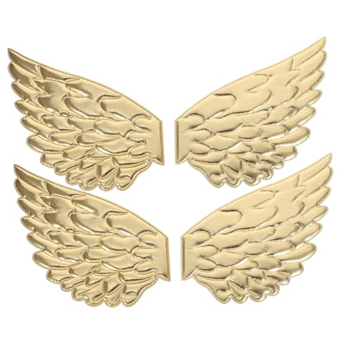 MUELODSIC 2 Paar Engelsflügel Aufnäher Flügel Aufnäher Für Kostüme Dekorative Applikation Aufnäher Rucksäcke Applikation Engelsflügel Ornament Flügel Reparaturflicken von MUELODSIC