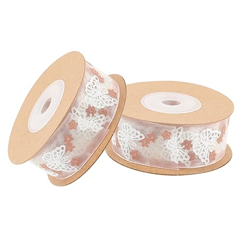 MUELODSIC 2 Rollen Breites Langes Geschenkband Rosa Schmetterlings Geschenkband Vielseitiges Bequemes Verpackungsband Zum Basteln Geschenkverpackung Dekoration MUELODSIC 2 Rollen Breites Langes Geschenkband Rosa Schmetterlings Geschenkband Vielseitiges Bequemes Verpackungsband Zum Basteln Geschenkverpackung Dekoration von MUELODSIC