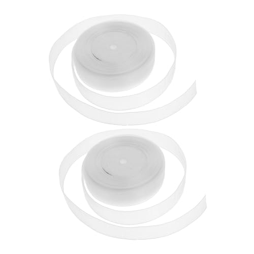 MUELODSIC 2 Rollen Organza Geschenkband Transparentes Schimmerndes Polyesterband für Geschenkverpackung Blumenstrauß Dekoration und Haarschmuck Multifunktional Wiederverwendbar von MUELODSIC
