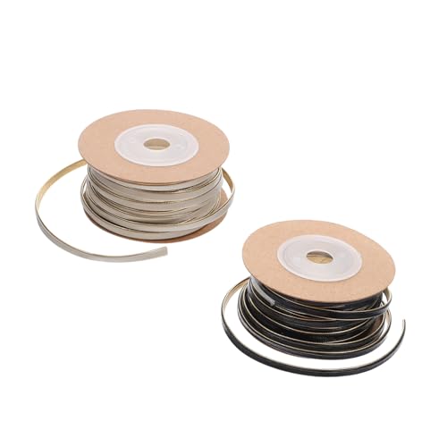MUELODSIC 2 Rollen PU Kunstlederband für Geschenkverpackung DIY Basteln Haaraccessoires Kranzdekorationen Zweifarbig Langlebiges Handgewebtes Geschenkband MUELODSIC 2 Rollen PU Kunstlederband für Geschenkverpackung DIY Basteln Haaraccessoires Kranzdekorationen Zweifarbig Langlebiges Handgewebtes Geschenkband von MUELODSIC
