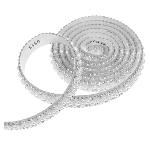 MUELODSIC 2 Rollen Perle -strasszubehör Bling Strassband Selbstklebende Strasssteine Handwerk Strass Bling Wrap Strassband Strassstreifen, Perlenbesatz Silber Kunststoff-strasssteine MUELODSIC 2 Rollen Perle -strasszubehör Bling Strassband Selbstklebende Strasssteine Handwerk Strass Bling Wrap Strassband Strassstreifen, Perlenbesatz Silber Kunststoff-strasssteine von MUELODSIC