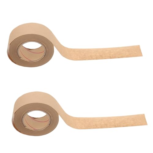 MUELODSIC 2 Rollen Wasseraktiviertes Klebeband Nassklebend für Bilderrahmen Wasserlösliches Papierdichtband Reißfestes Malerei und Canvas Klebeband für Kunstschutz und Einfache Anwendung von MUELODSIC