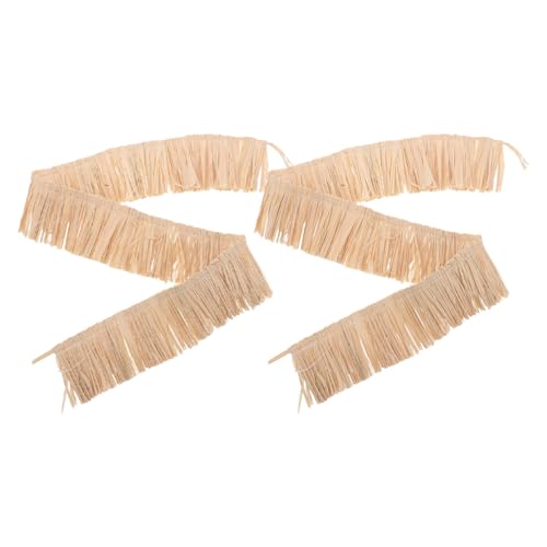 MUELODSIC 2 STÜCK Teiliges Raffia Häkelgarn Fransenborte Naturstroh DIY Partydeko Sommeraccessoires für Taschen Schuhe MUELODSIC 2 STÜCK Teiliges Raffia Häkelgarn Fransenborte Naturstroh DIY Partydeko Sommeraccessoires für Taschen Schuhe von MUELODSIC