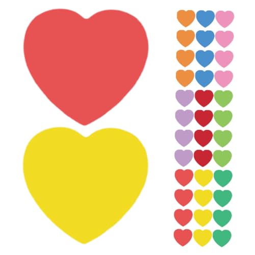 MUELODSIC 2 Sätze Herzförmige Papier Cutouts Farben Wiederverwendbar Schreibbar Valentinstag Diy Bastelset Klassenzimmer Wanddeko Liebe Karten MUELODSIC 2 Sätze Herzförmige Papier Cutouts Farben Wiederverwendbar Schreibbar Valentinstag Diy Bastelset Klassenzimmer Wanddeko Liebe Karten von MUELODSIC