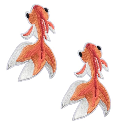 MUELODSIC 2 Stk. Goldfisch Stickerei Aufnäher Hochwertige Applikationen zum Aufnähen und Aufbügeln Dekorative Kleidungspatches für Textilien DIY Nähzubehör für Kleidung Schuhe Accessoires MUELODSIC 2 Stk. Goldfisch Stickerei Aufnäher Hochwertige Applikationen zum Aufnähen und Aufbügeln Dekorative Kleidungspatches für Textilien DIY Nähzubehör für Kleidung Schuhe Accessoires von MUELODSIC