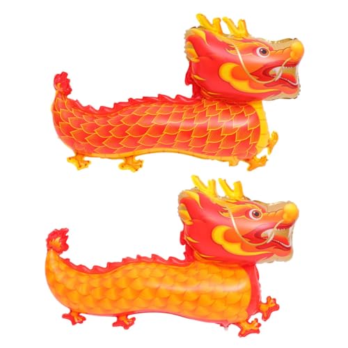 MUELODSIC 2 Stück Aluminiumfolie drachenballons für Neujahrsfeier Lebendige Chinesische Jahresdekoration Leichte Partydeko mit Detailreichem Drachenmotiv für Frühlingsfest und Silvester MUELODSIC 2 Stück Aluminiumfolie drachenballons für Neujahrsfeier Lebendige Chinesische Jahresdekoration Leichte Partydeko mit Detailreichem Drachenmotiv für Frühlingsfest und Silvester von MUELODSIC